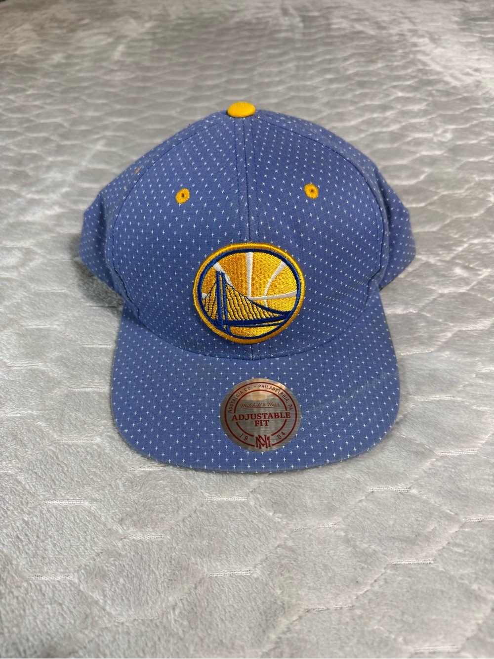 NWT Mitchell & Ness Golden State Warriors Snapback Hat Blue NBA 100% Cotton